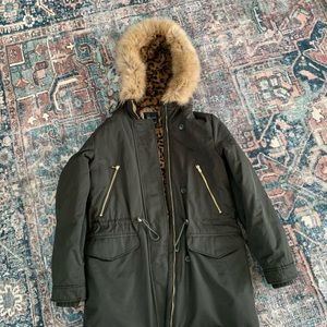 Zara Trafaluc Green Parka Coat